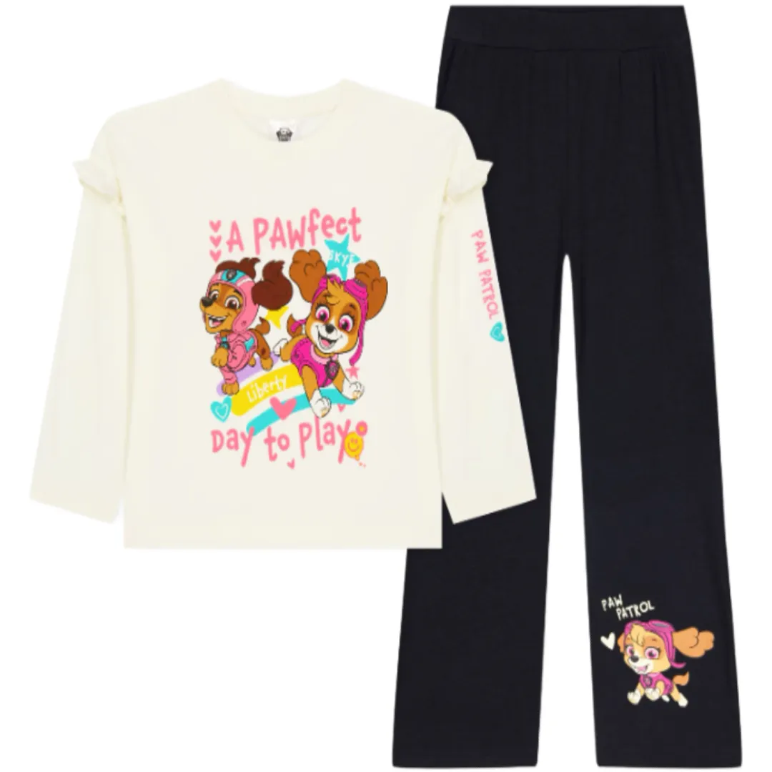 PAW PATROL White T-Shirt & Leggings Set