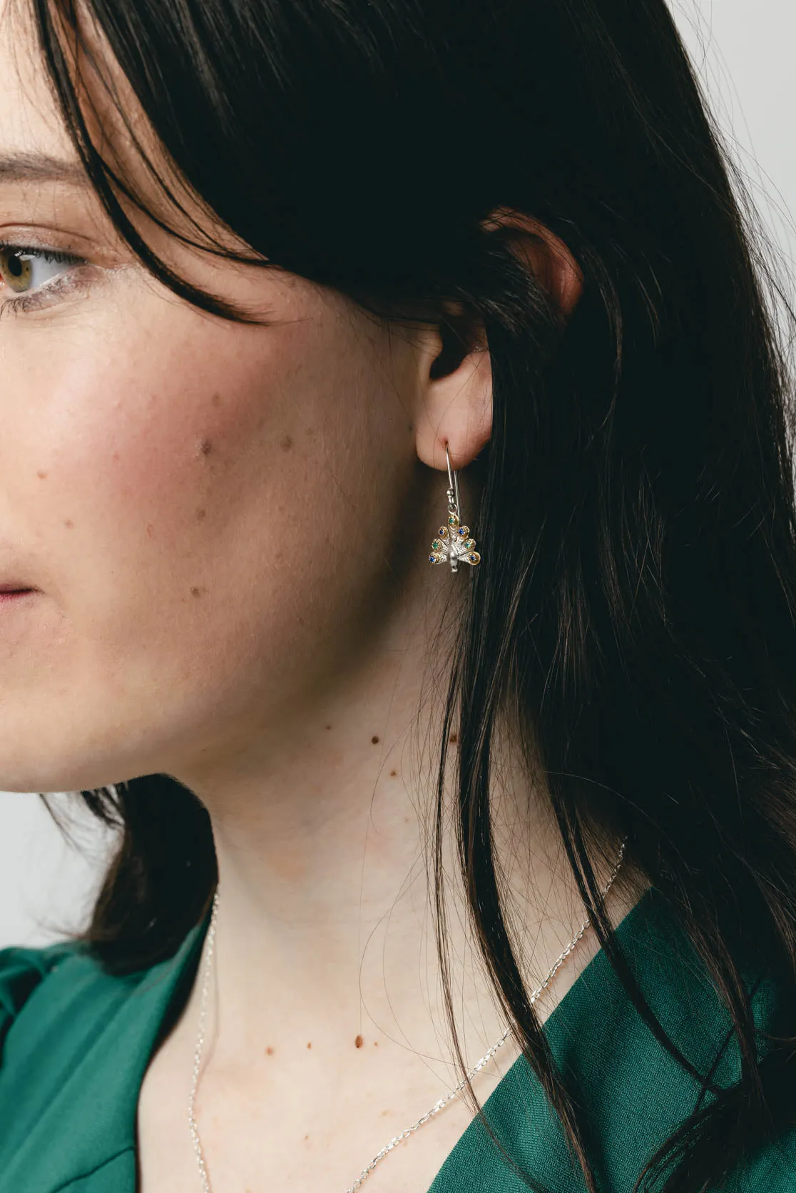 Peacock Drop Earrings