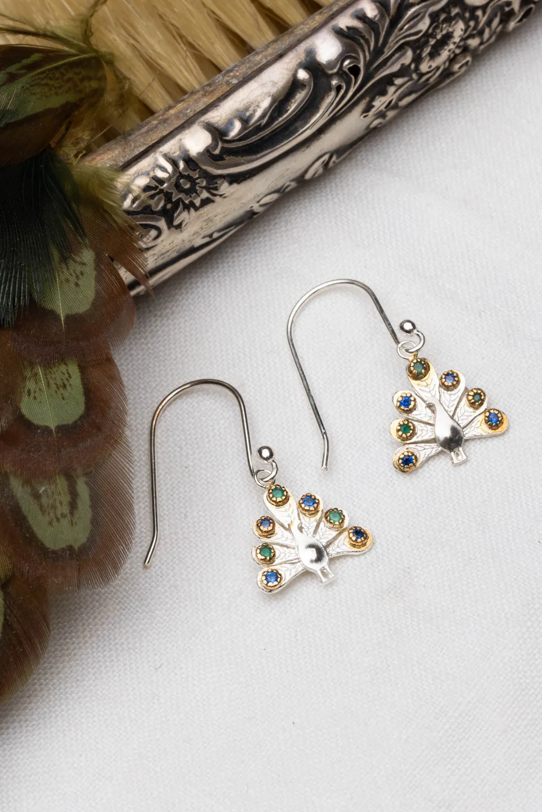 Peacock Drop Earrings