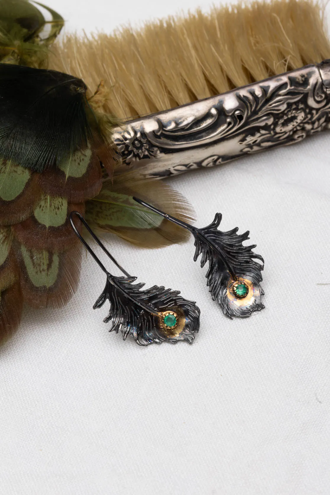 Peacock Feather Earrings