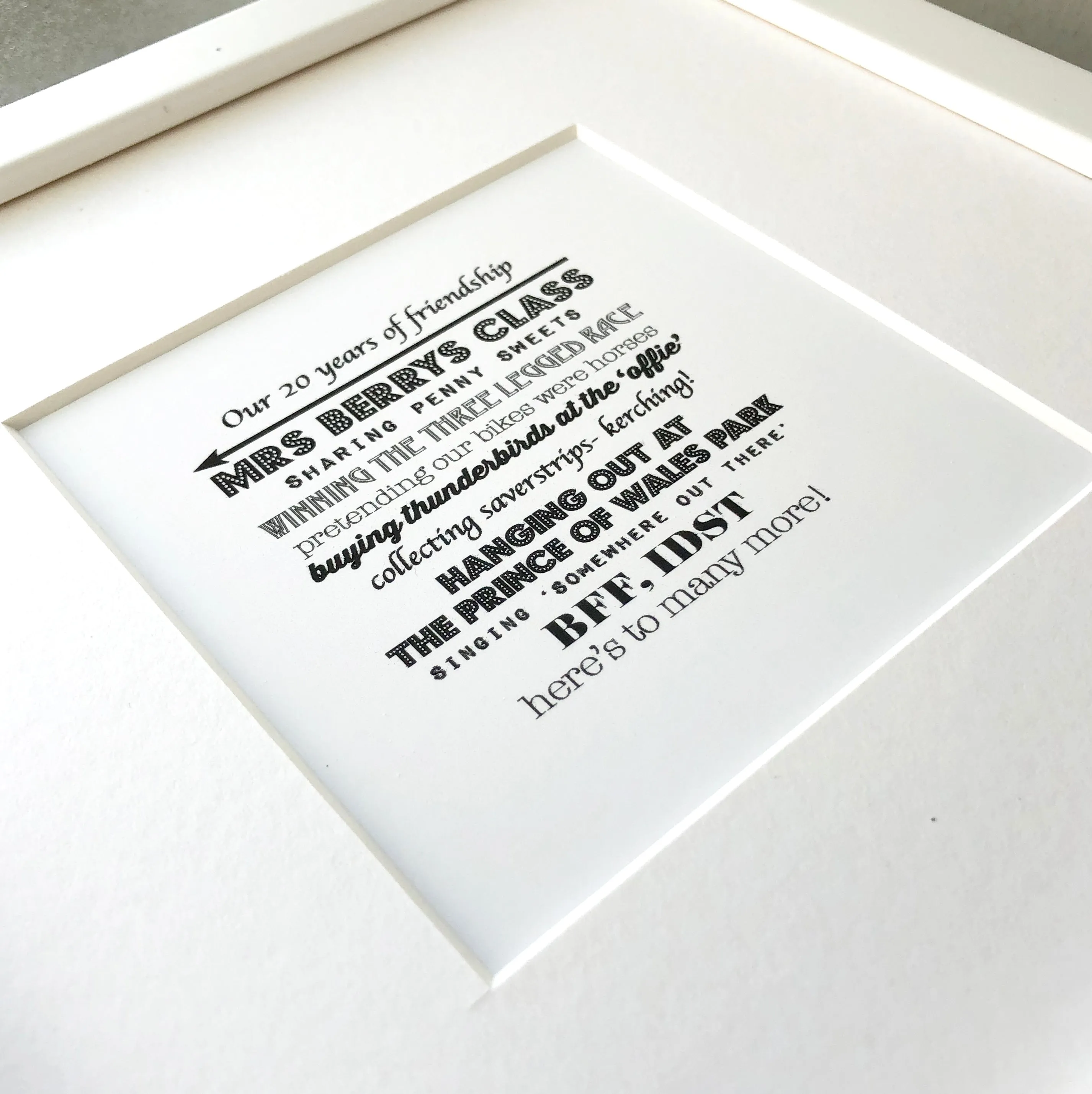 Personalised 'The Best Of Us' Friend Print