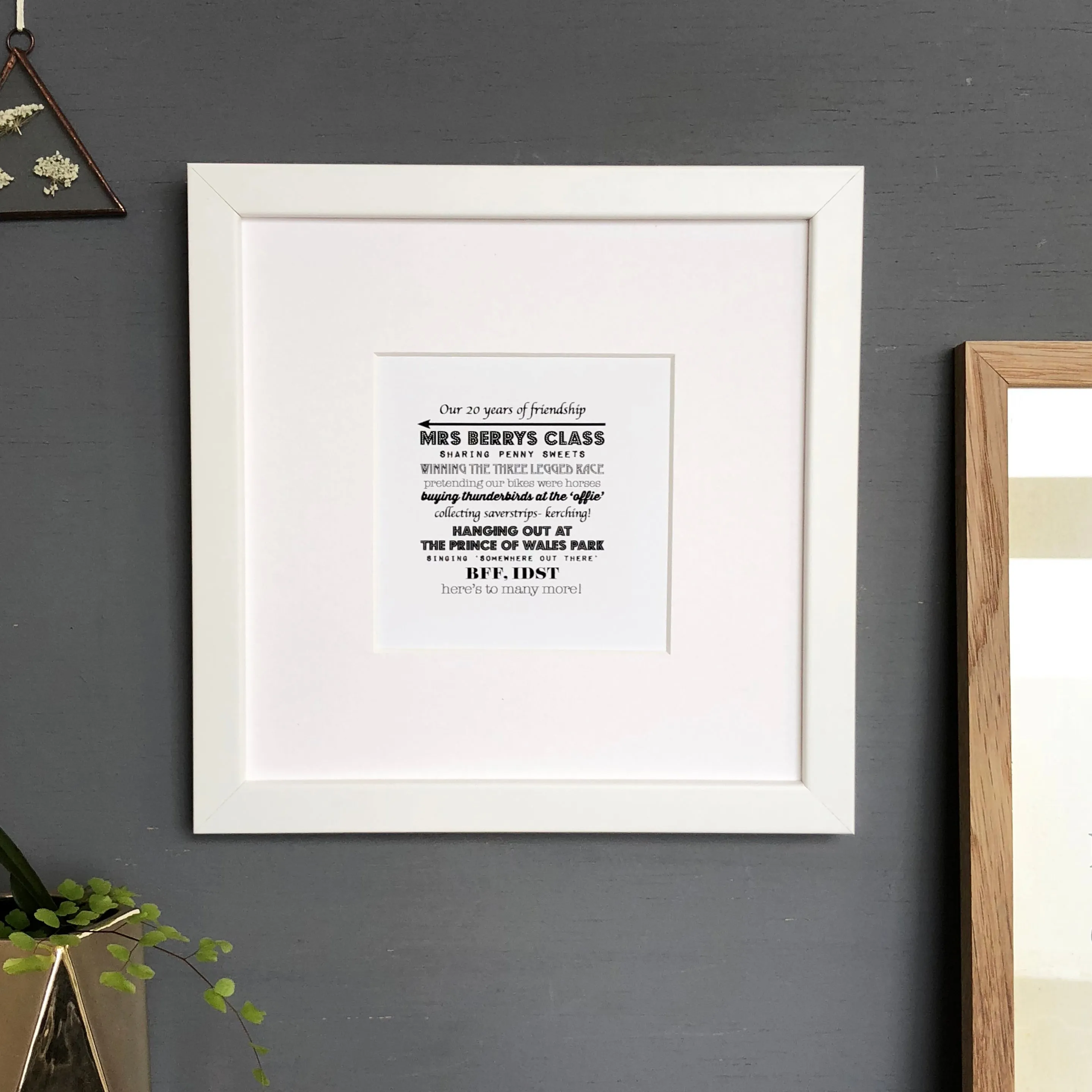 Personalised 'The Best Of Us' Friend Print