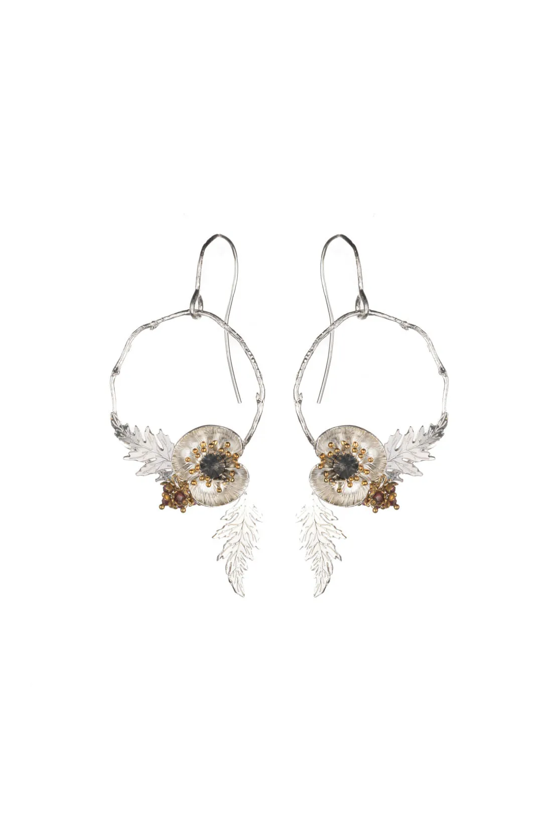 Poppy Flower Statement Earrings