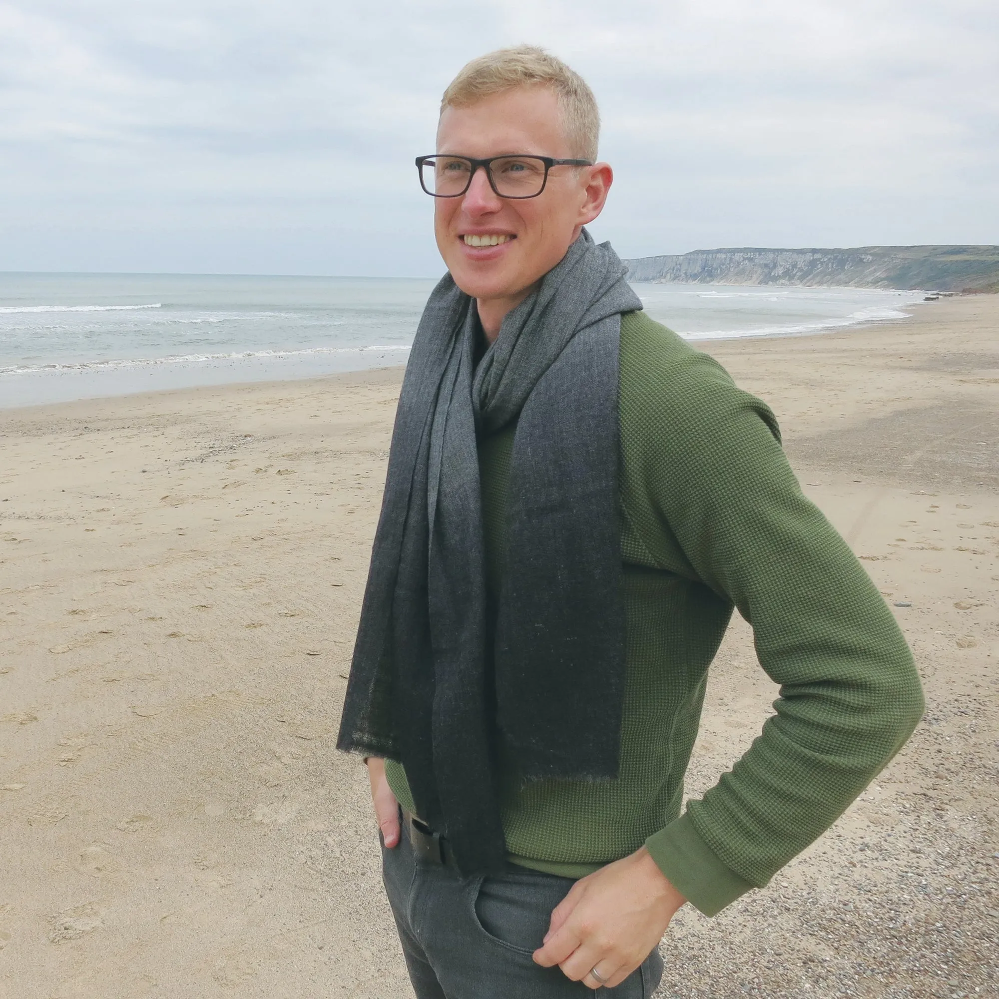 PURNA Dipdye Luxury Merino Woven Scarf (WS)