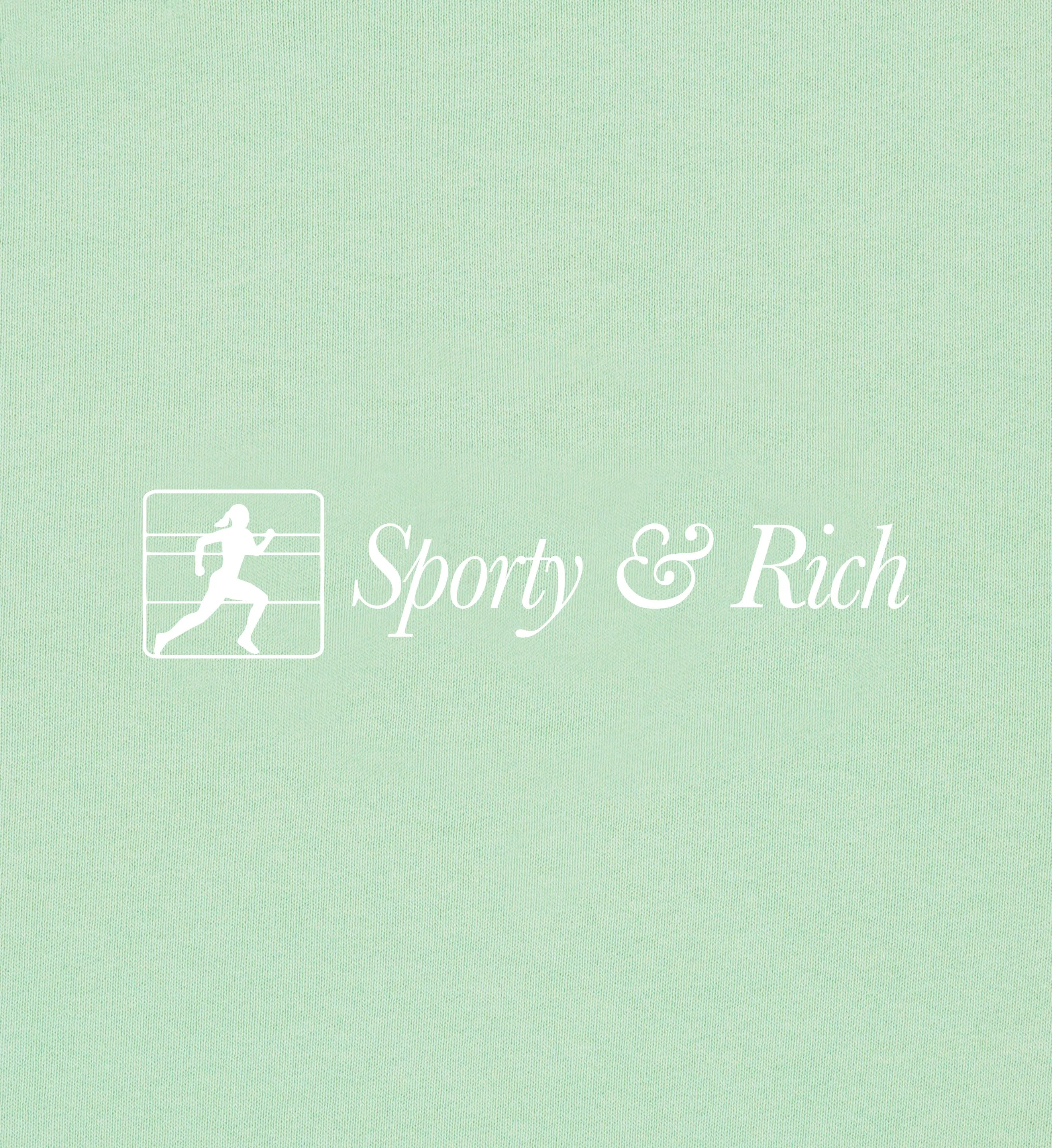 Runner Script Leggings - Thyme/White