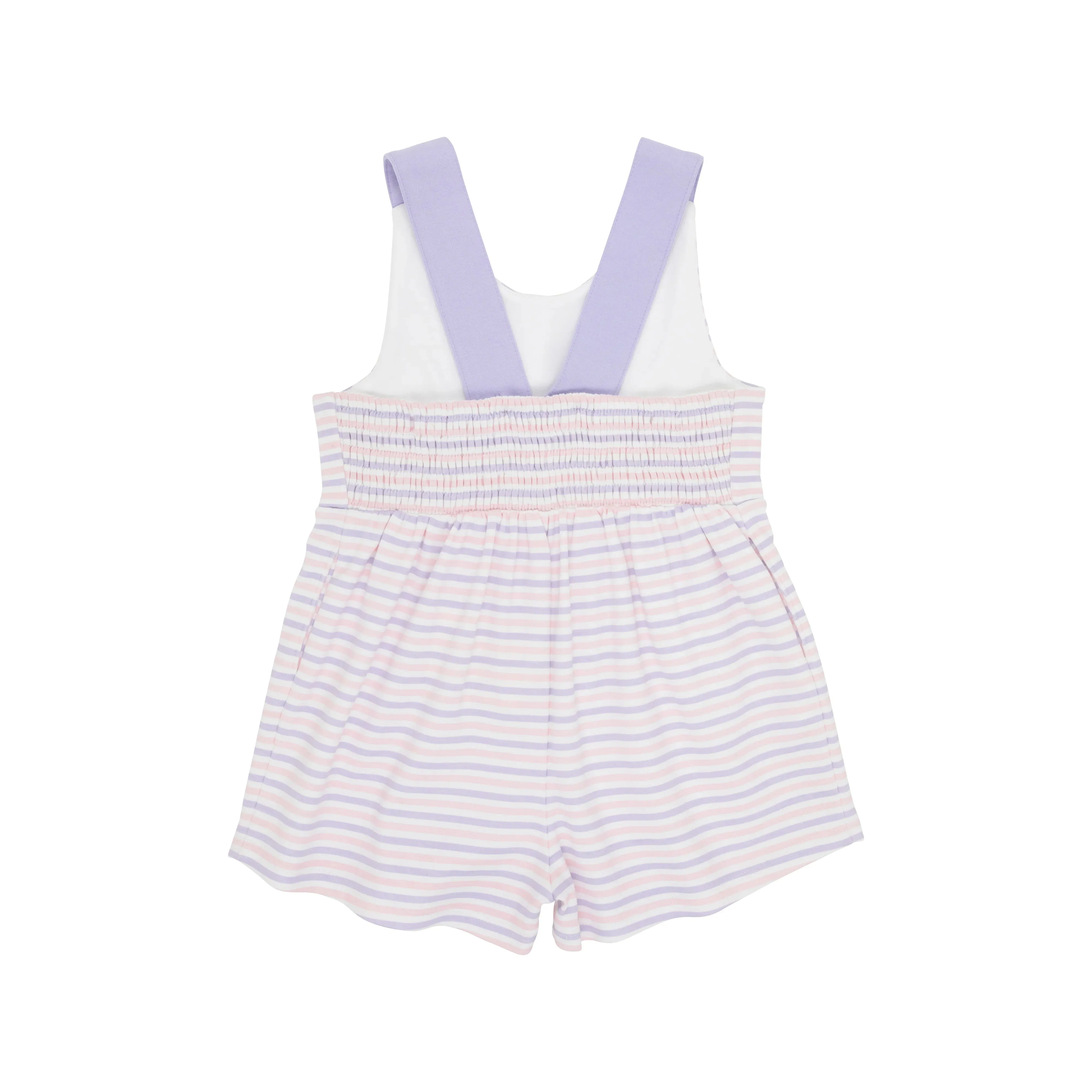 TBBC Reagan Romper Pima Lavender PB Pink Stripe