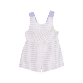 TBBC Reagan Romper Pima Lavender PB Pink Stripe