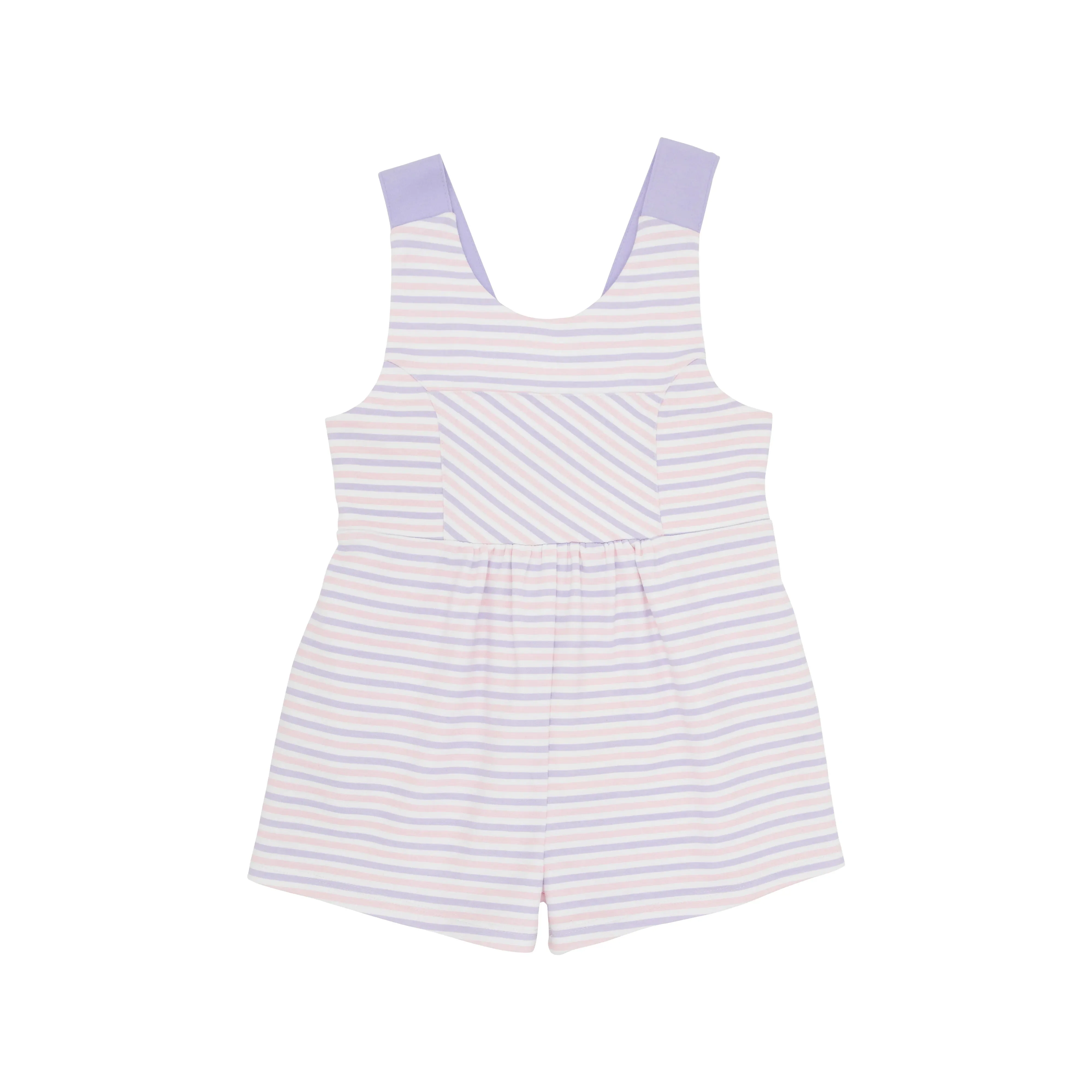 TBBC Reagan Romper Pima Lavender PB Pink Stripe
