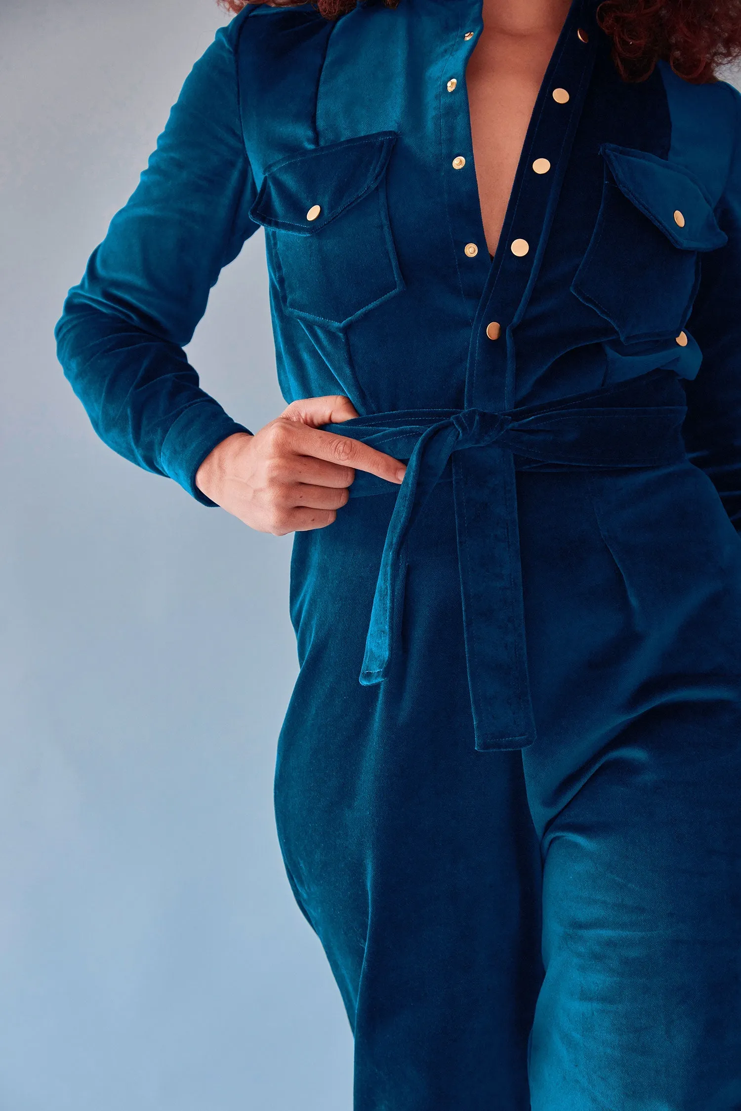 The Alex ezp® Boilersuit Petrol Velvet