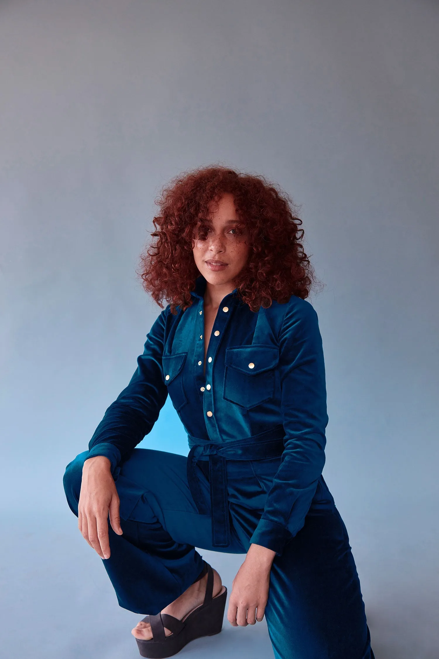 The Alex ezp® Boilersuit Petrol Velvet
