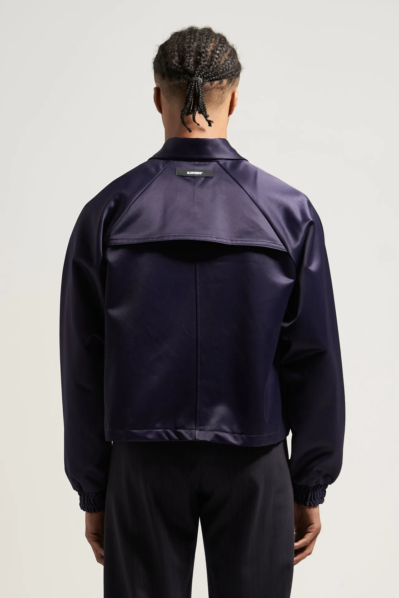 The Navy Sateen Prism Jacket