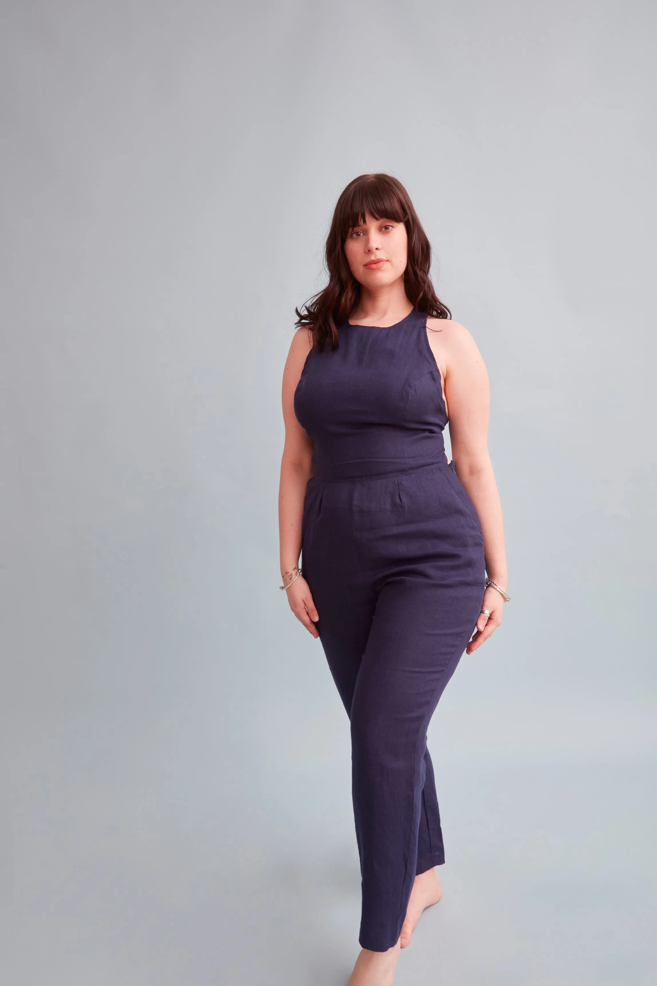 The Sisterhood ezp® Jumpsuit Navy Linen