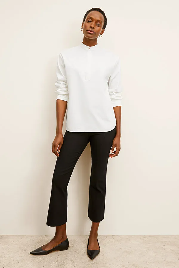 Tonya Top - Knit Poplin :: White