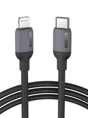 UGREEN 1m USB C to Lightning Cable, MFi Certified/PD 20W Compatible with iPhone 13/13 Pro/12/11/X/8, iPad(2021), AirPods, MacBook etc. (20304)