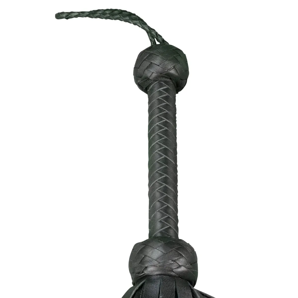 Whip - Leather 30" Softy Calf Leather 72 Tail Black Master Flogger