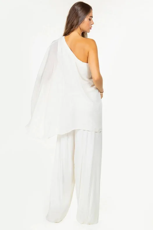 White Rosy Jumpsuit