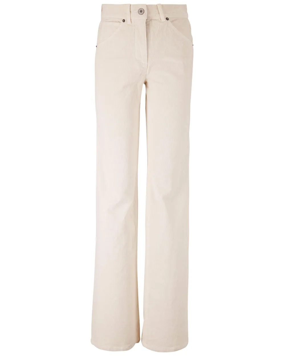 Winter White Corduroy Celia Pant