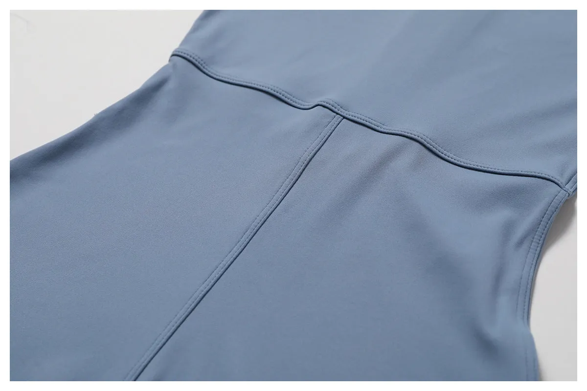 Zipper Long-Sleeve Yoga Jumpsuit